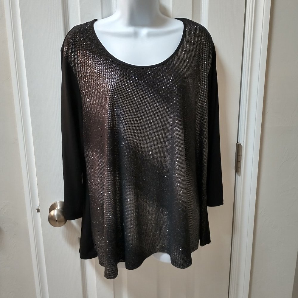 Women's Black Sparkle Shirt